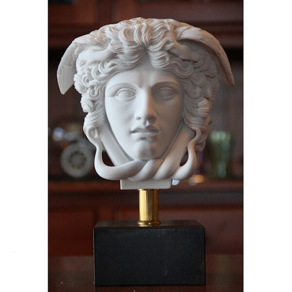 Head Of Medusa Bust Marble Sculpture Made in Italy Statue High end